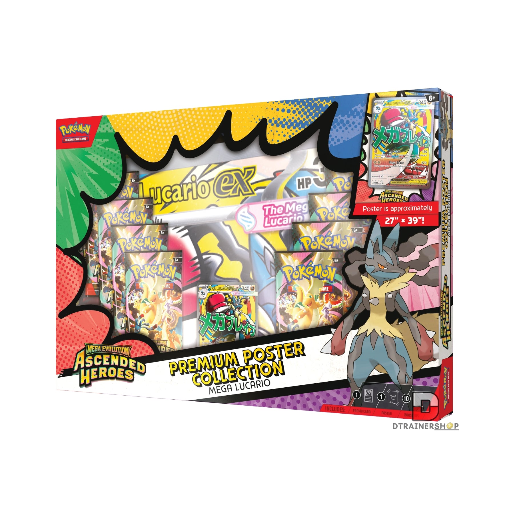 POKEMON TCG : ASCENDED HEROES PREMIUM POSTER COLLECTION MEGA LUCARIO