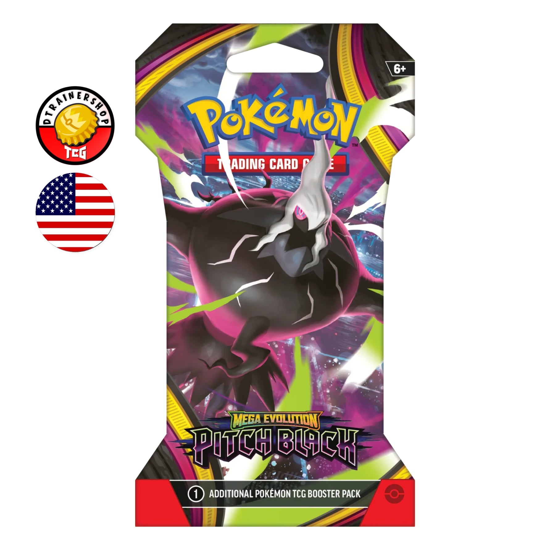Pokémon TCG: Mega Evolution - Pitch Black - Sleeved Booster (Inglés)