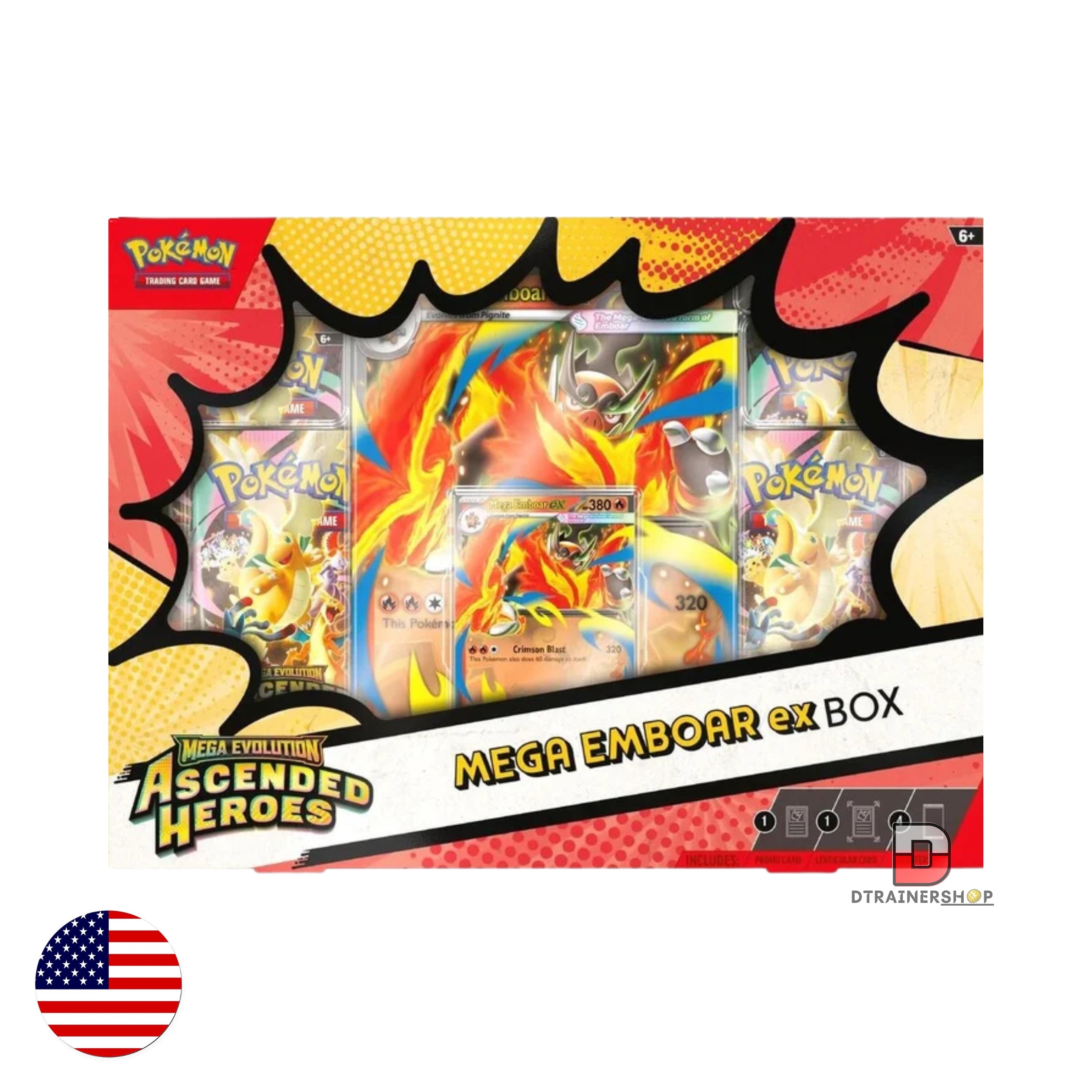 POKEMON TCG :  Mega Evolution - Ascended Heroes Mega Emboar ex Box