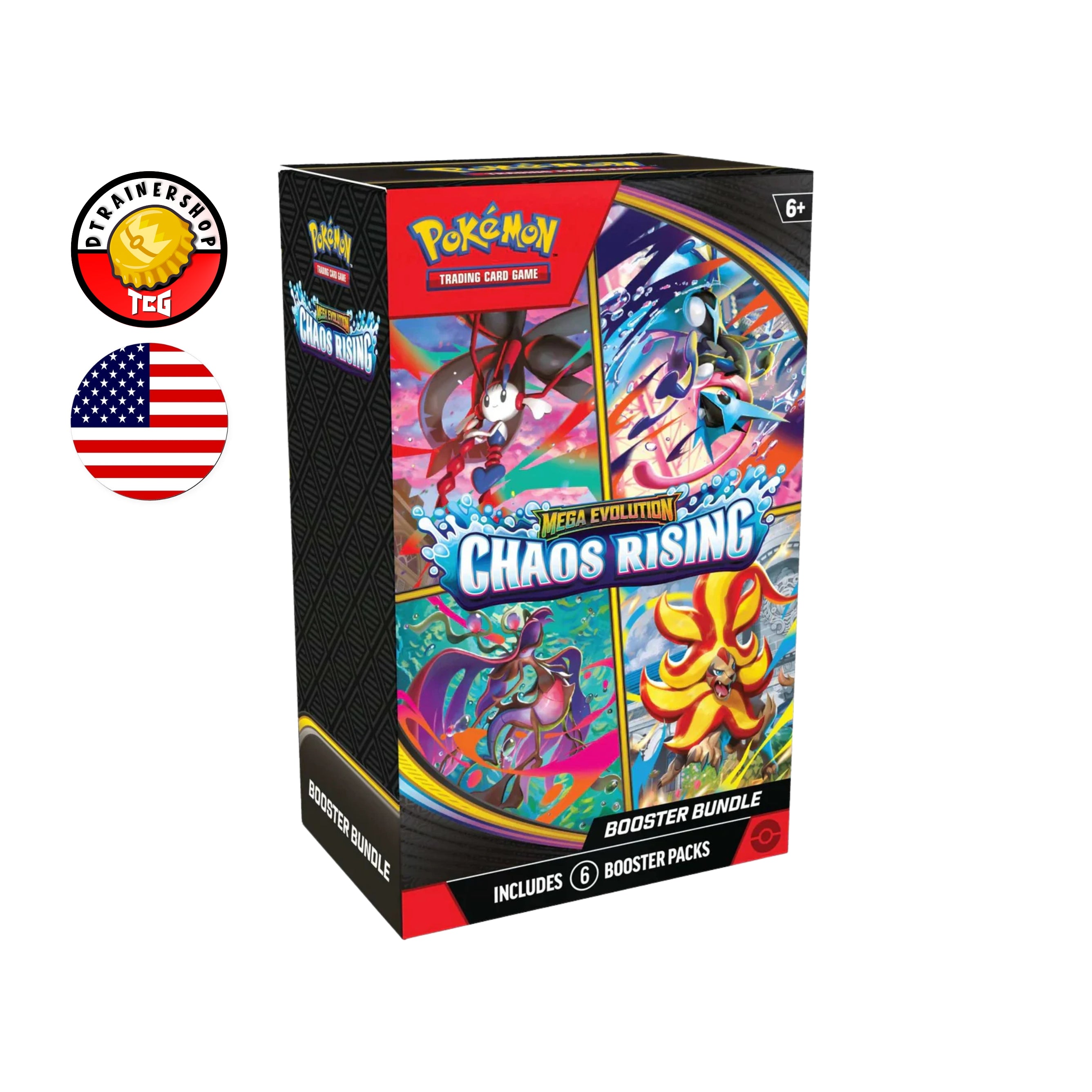 Pokémon TCG: Mega Evolution - Chaos Rising - Booster Bundle (Inglés)