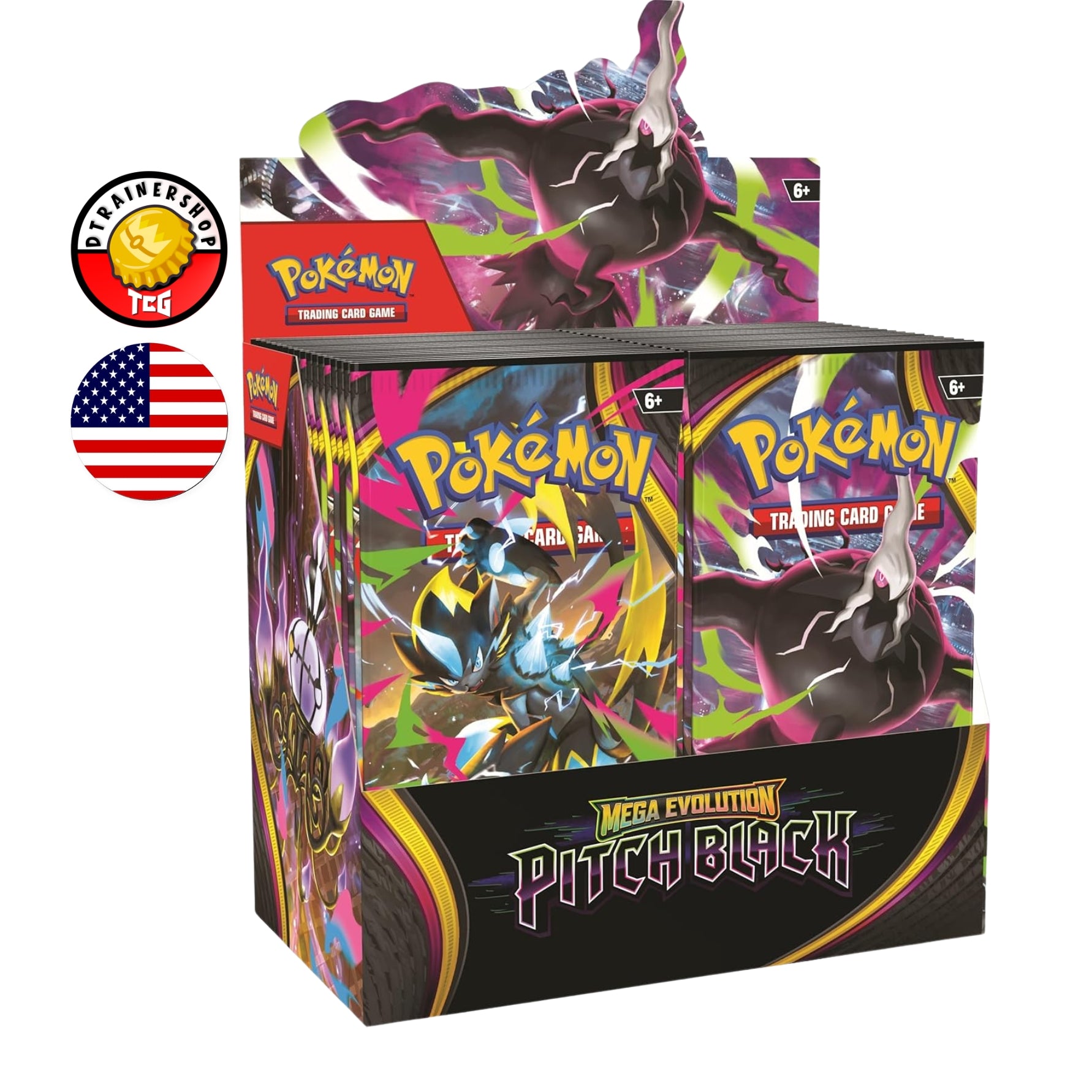 Pokémon TCG: Mega Evolution—Pitch Black Booster Display