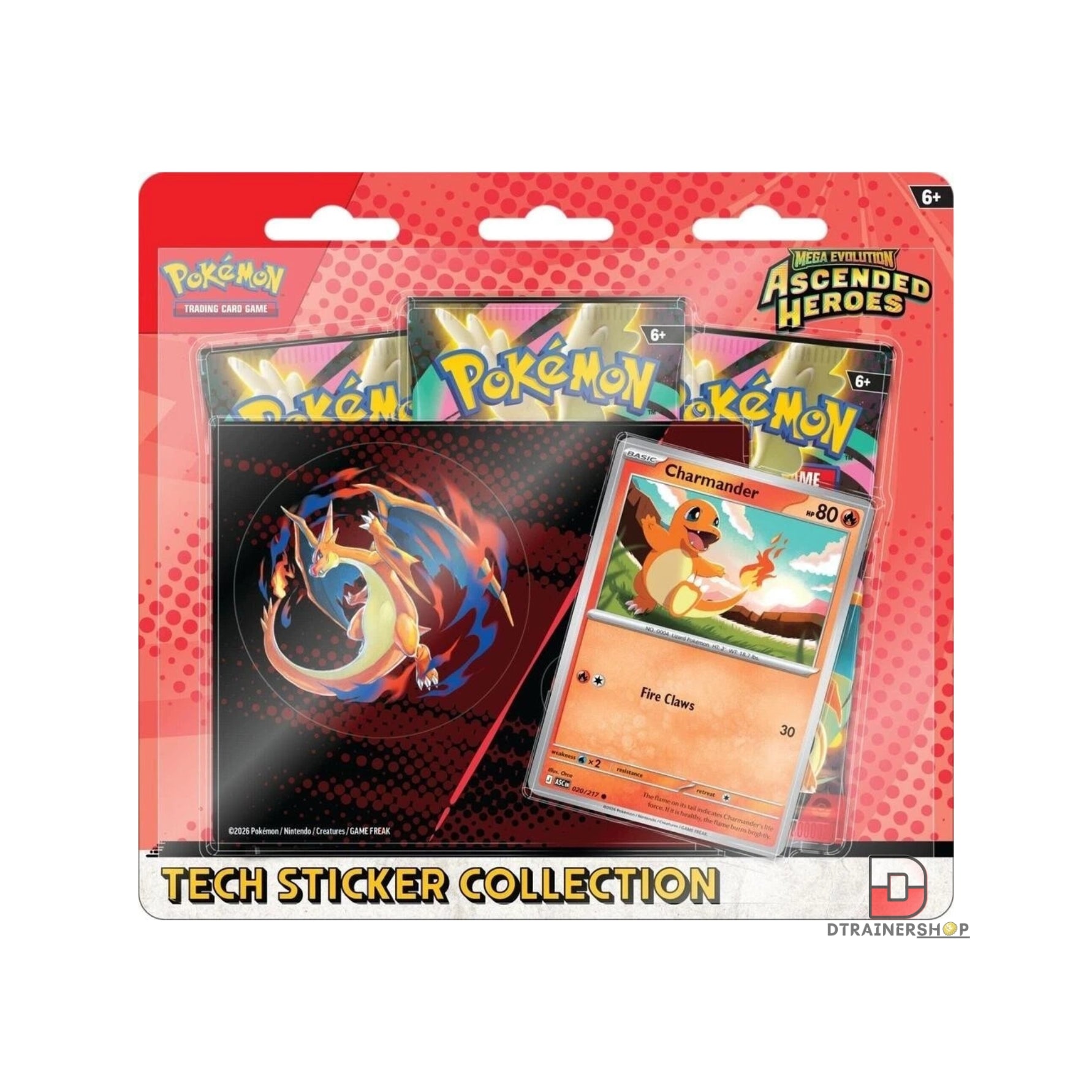 POKEMON TCG : ASCENDED HEROES TECH STICKER CHARMANDER INGLES