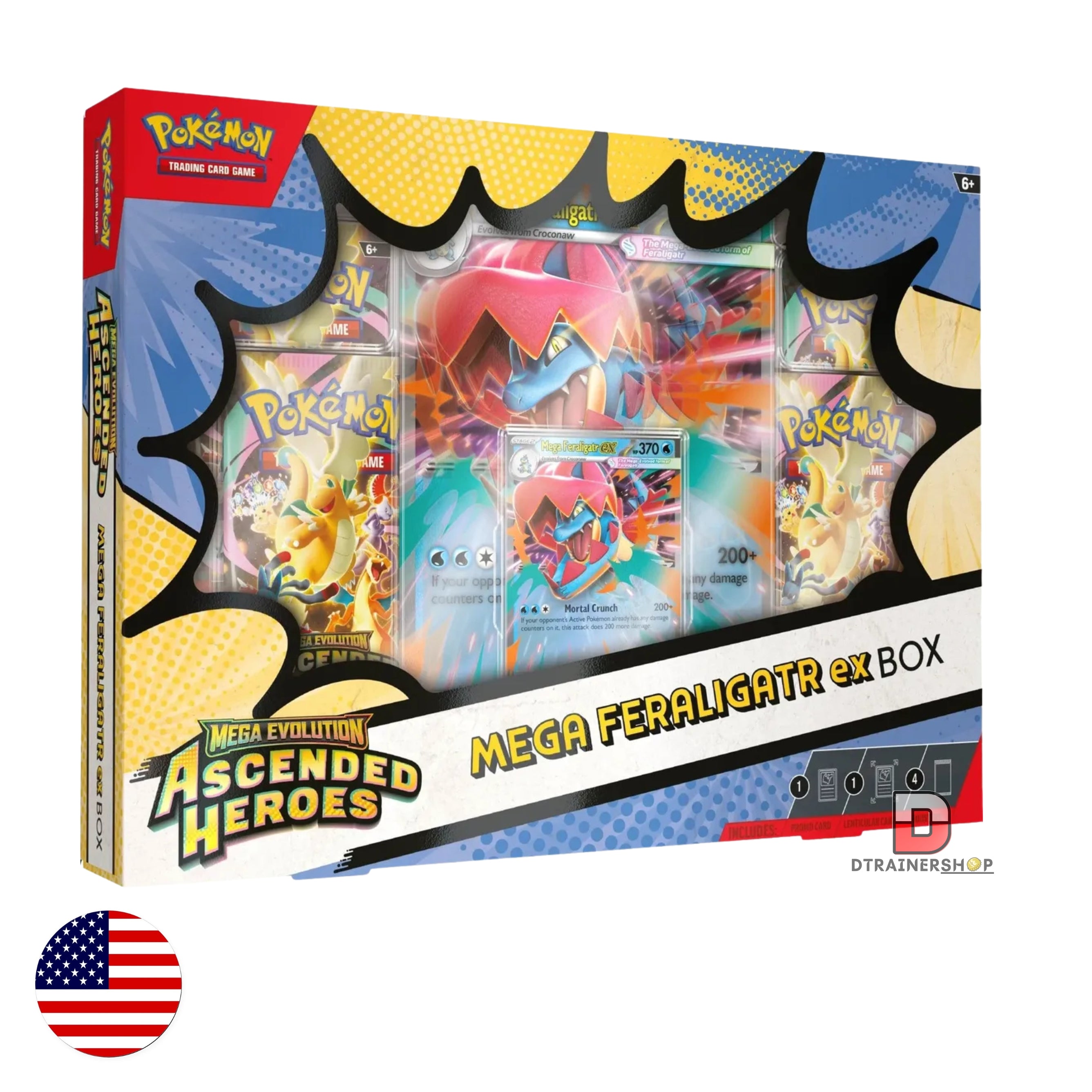 POKEMON TCG: Mega Feraligartr Ex Box Ascended Heroes Ingles