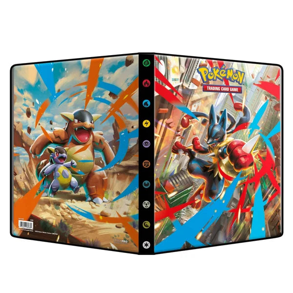 Ultra PRO: Carpeta de 9 Bolsillos (Portfolio) - Mega Evolución Lucario y Kangaskhan (Capacidad 252 Cartas)